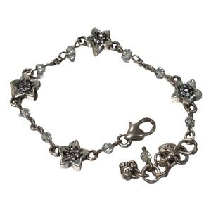 Brighton Pale Mint Green Floral Crystal Adjustable Bracelet